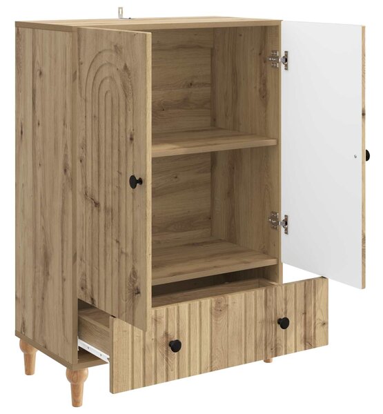 VidaXL Széf Kézműves Tölgy 66 x 34,5 x 95 cm Szerelt Fa