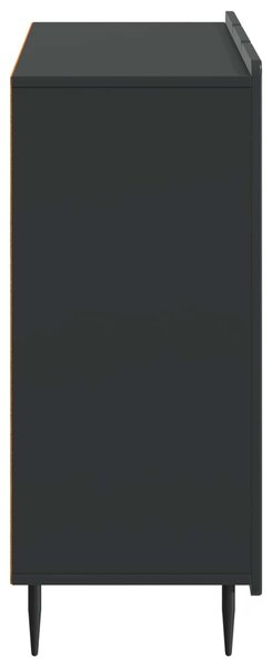 VidaXL Széf Fekete 89 x 34,5 x 82 cm Szerelt Fa