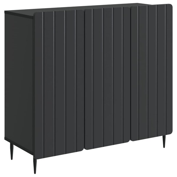 VidaXL Széf Fekete 89 x 34,5 x 82 cm Szerelt Fa