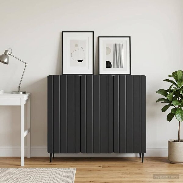 VidaXL Széf Fekete 89 x 34,5 x 82 cm Szerelt Fa