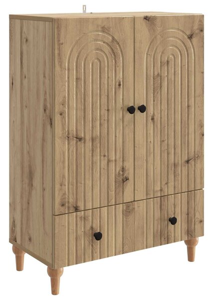 VidaXL Széf Kézműves Tölgy 66 x 34,5 x 95 cm Szerelt Fa