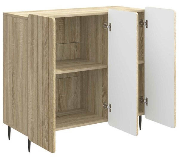VidaXL Széf Sonoma Tölgy 89 x 34,5 x 82 cm Szerelt Fa