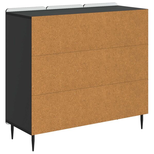 VidaXL Széf Fekete 89 x 34,5 x 82 cm Szerelt Fa