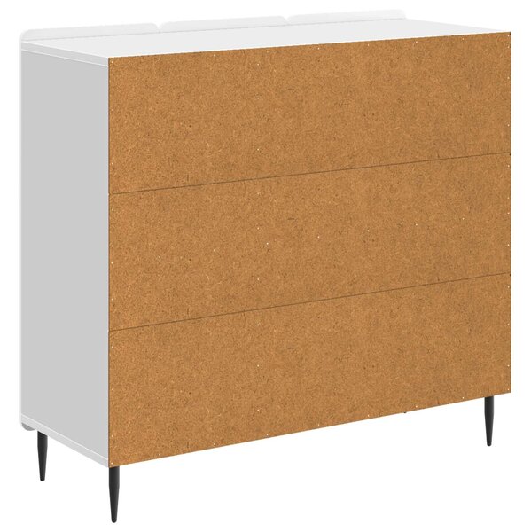 VidaXL Széf Magasfényű Fehér 89 x 34,5 x 82 cm Szerelt Fa