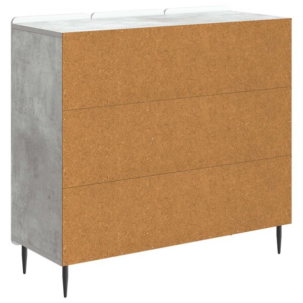 VidaXL Széf Betonszürke 89 x 34,5 x 82 cm Szerelt Fa