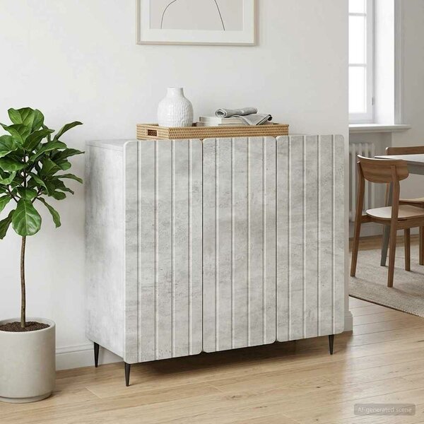 VidaXL Széf Betonszürke 89 x 34,5 x 82 cm Szerelt Fa