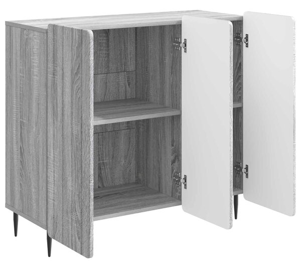 VidaXL Széf Szürke Sonoma 89 x 34,5 x 82 cm Szerelt Fa