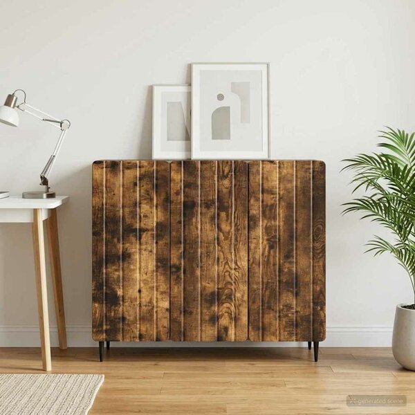 VidaXL Széf Füstös Tölgy 89 x 34,5 x 82 cm Szerelt Fa