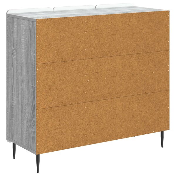 VidaXL Széf Szürke Sonoma 89 x 34,5 x 82 cm Szerelt Fa