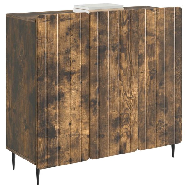 VidaXL Széf Füstös Tölgy 89 x 34,5 x 82 cm Szerelt Fa