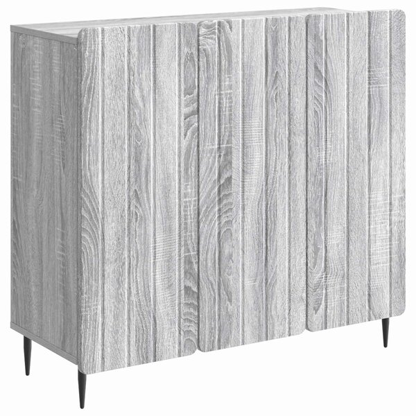 VidaXL Széf Szürke Sonoma 89 x 34,5 x 82 cm Szerelt Fa