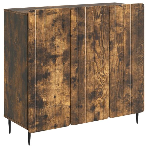 VidaXL Széf Füstös Tölgy 89 x 34,5 x 82 cm Szerelt Fa