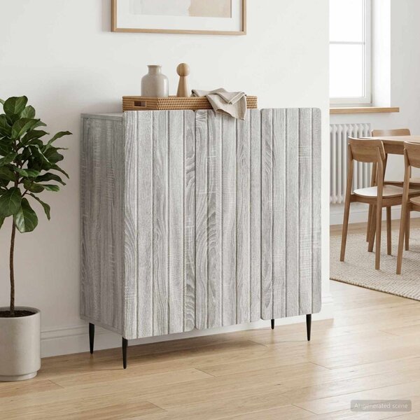 VidaXL Széf Szürke Sonoma 89 x 34,5 x 82 cm Szerelt Fa