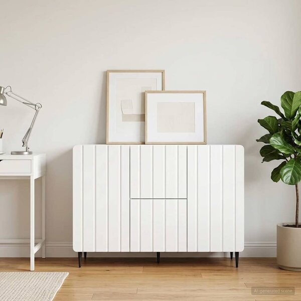 VidaXL Széf Fehér 89 x 34,5 x 62 cm Szerelt Fa