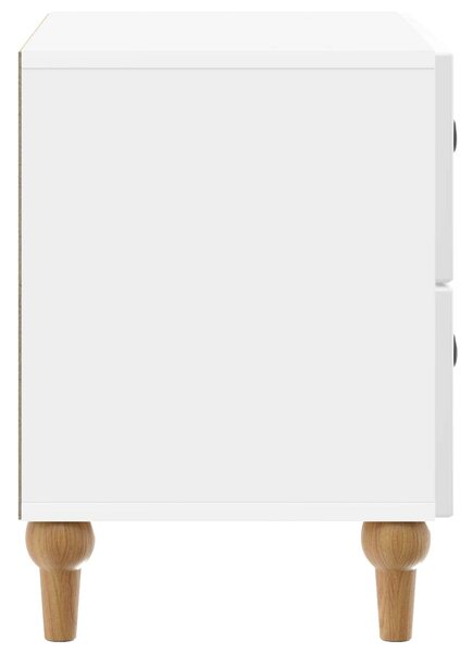 VidaXL Éjjeliszekrény Magasfényű Fehér 62 x 34,5 x 48 cm Szerelt Fa