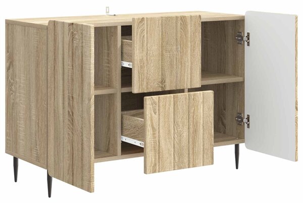 VidaXL Széf fiókkal Sonoma Tölgy 89 x 34,5 x 62 cm Szerelt Fa