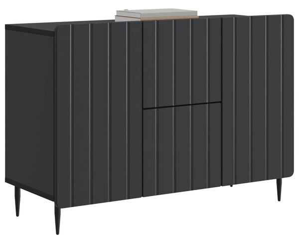 VidaXL Széf fiókkal Fekete 89 x 34,5 x 62 cm Szerelt Fa