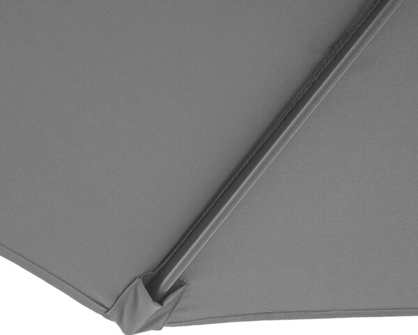 Outsunny Kültéri Napernyő Acélszerkezettel és UV-álló Poliészterrel Φ300x250cm Szürke