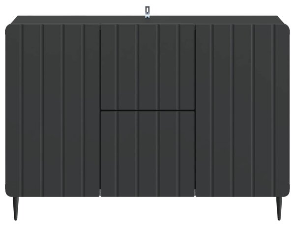 VidaXL Széf fiókkal Fekete 89 x 34,5 x 62 cm Szerelt Fa