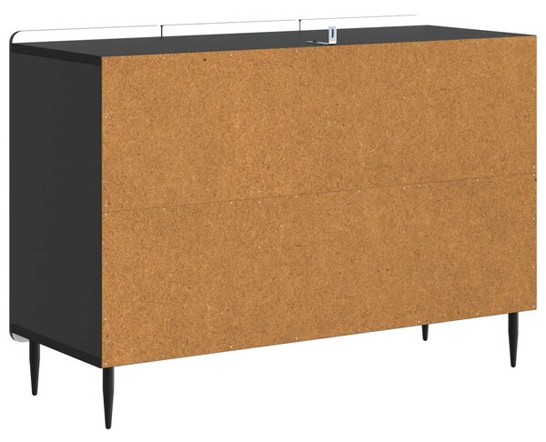 VidaXL Széf fiókkal Fekete 89 x 34,5 x 62 cm Szerelt Fa