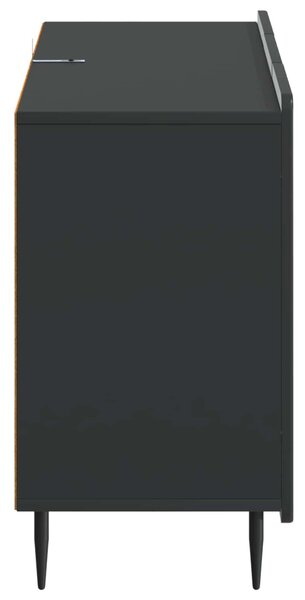 VidaXL Széf fiókkal Fekete 89 x 34,5 x 62 cm Szerelt Fa