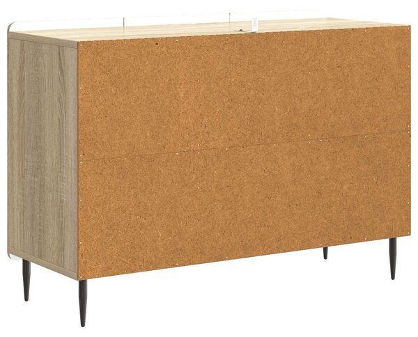 VidaXL Széf fiókkal Sonoma Tölgy 89 x 34,5 x 62 cm Szerelt Fa