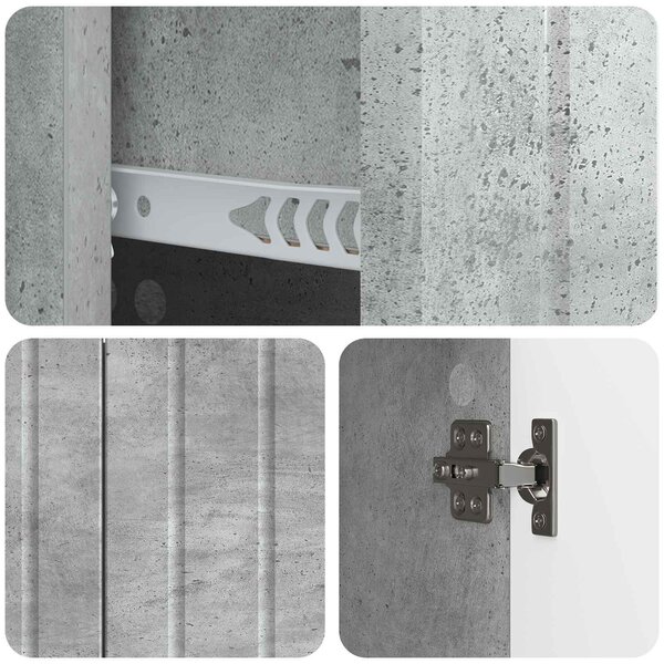 VidaXL Széf fiókkal Betonszürke 89 x 34,5 x 62 cm Szerelt Fa