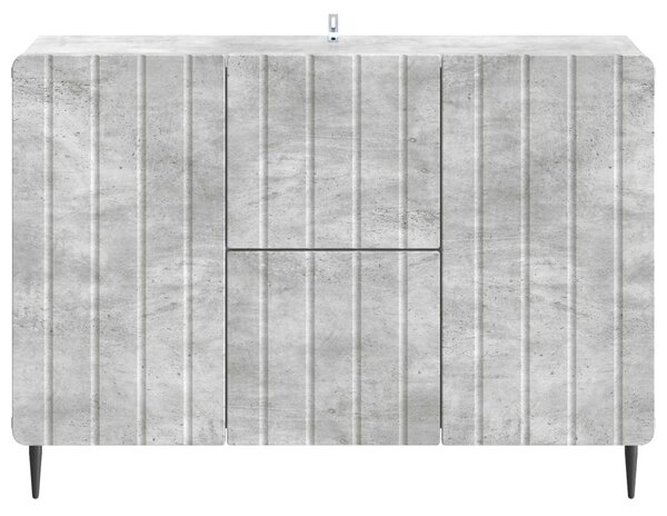 VidaXL Széf fiókkal Betonszürke 89 x 34,5 x 62 cm Szerelt Fa