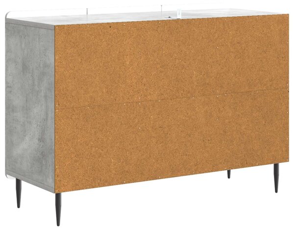 VidaXL Széf fiókkal Betonszürke 89 x 34,5 x 62 cm Szerelt Fa