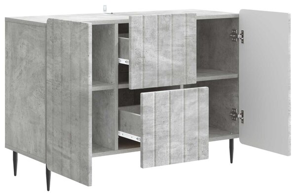 VidaXL Széf fiókkal Betonszürke 89 x 34,5 x 62 cm Szerelt Fa