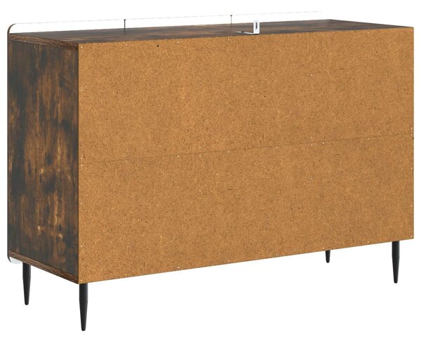 VidaXL Széf fiókkal Füstös Tölgy 89 x 34,5 x 62 cm Szerelt Fa
