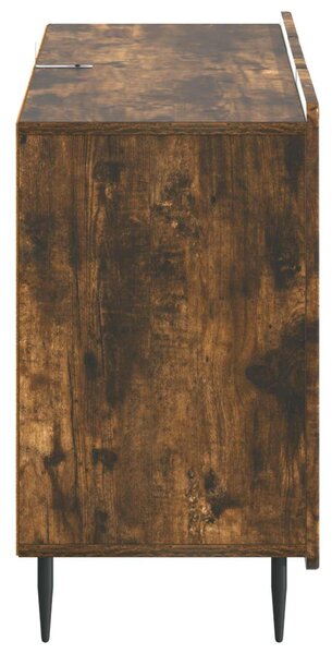 VidaXL Széf fiókkal Füstös Tölgy 89 x 34,5 x 62 cm Szerelt Fa