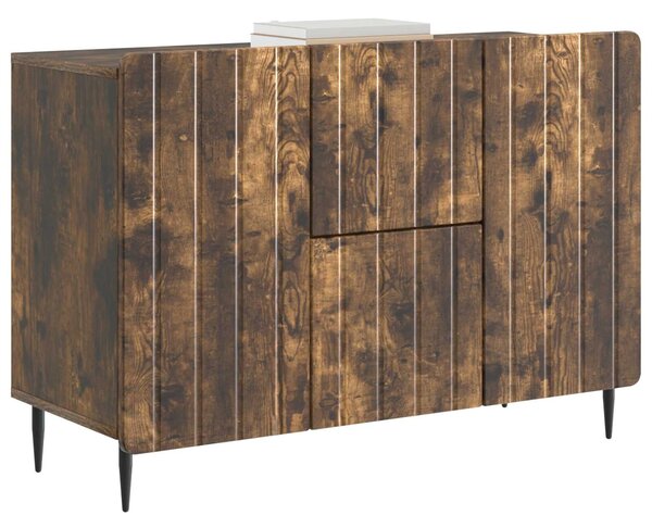 VidaXL Széf fiókkal Füstös Tölgy 89 x 34,5 x 62 cm Szerelt Fa