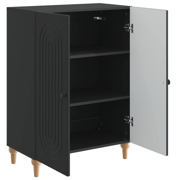VidaXL Széf Fekete 66 x 34,5 x 90 cm Szerelt Fa
