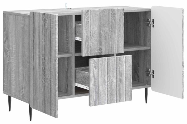 VidaXL Széf fiókkal Szürke Sonoma 89 x 34,5 x 62 cm Szerelt Fa