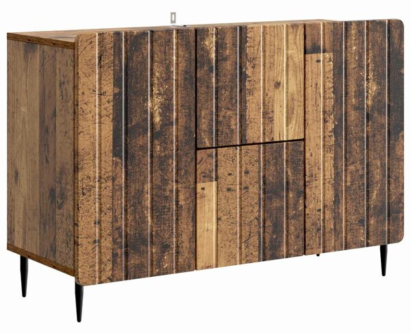 VidaXL Széf fiókkal Antik Fa 89 x 34,5 x 62 cm Szerelt Fa