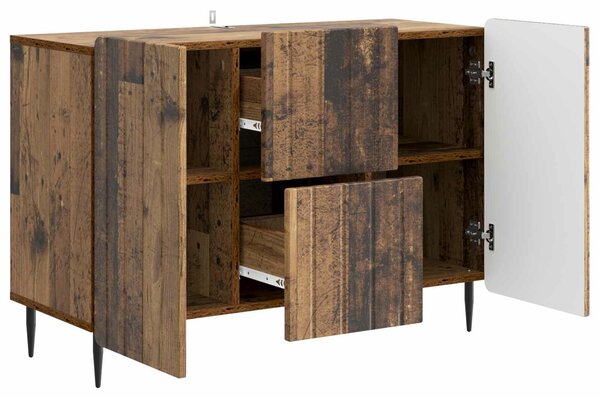 VidaXL Széf fiókkal Antik Fa 89 x 34,5 x 62 cm Szerelt Fa