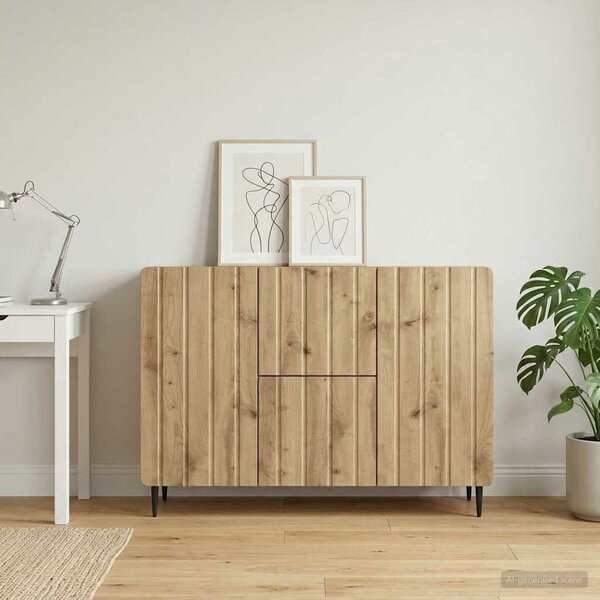 VidaXL Széf Kézműves Tölgy 89 x 34,5 x 62 cm Szerelt Fa