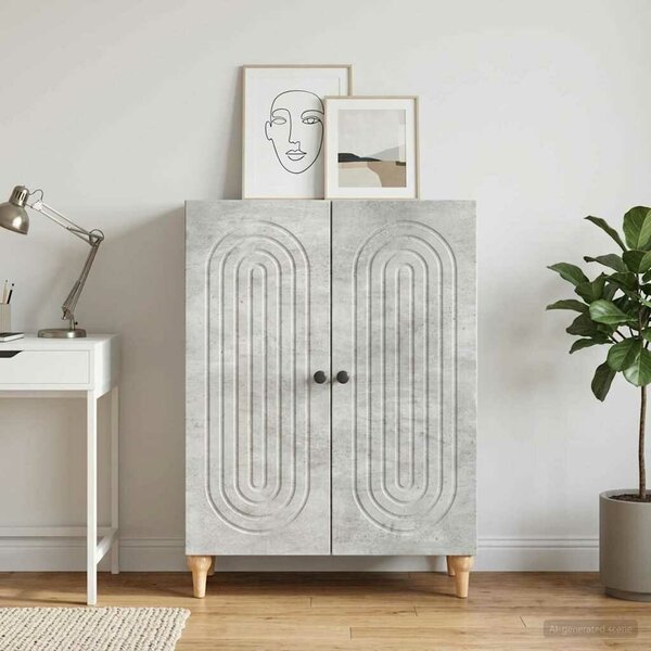 VidaXL Széf Betonszürke 66 x 34,5 x 90 cm Szerelt Fa