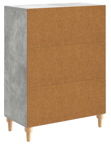 VidaXL Széf Betonszürke 66 x 34,5 x 90 cm Szerelt Fa