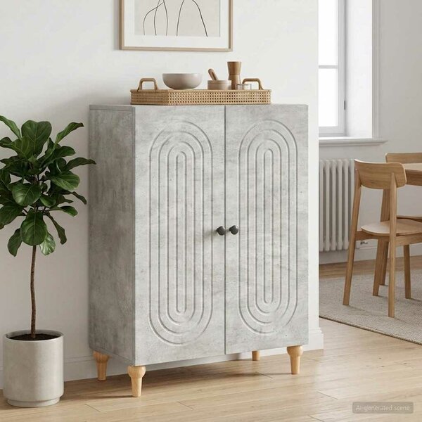 VidaXL Széf Betonszürke 66 x 34,5 x 90 cm Szerelt Fa
