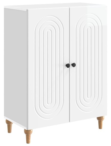 VidaXL Széf Magasfényű Fehér 66 x 34,5 x 90 cm Szerelt Fa