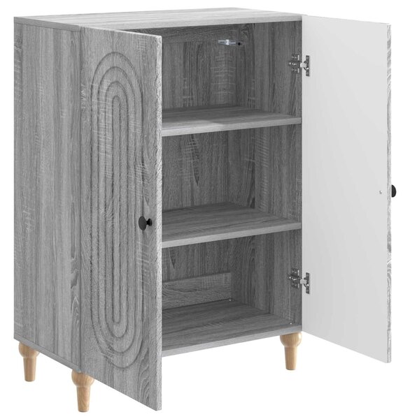 VidaXL Széf Szürke Sonoma 66 x 34,5 x 90 cm Szerelt Fa