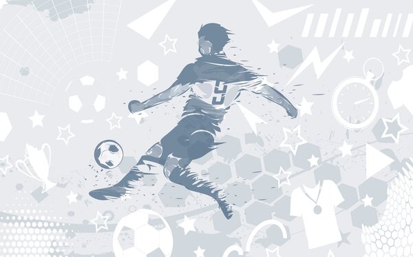 Fotótapéta Labdarúgó, sportoló, Fotótapéta tini szoba, Fotótapéta tini szoba futball, w04763v1 : Uwalls.hu