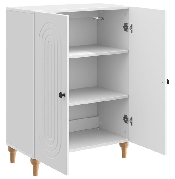 VidaXL Széf Magasfényű Fehér 66 x 34,5 x 90 cm Szerelt Fa