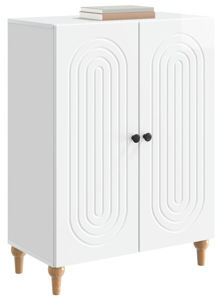 VidaXL Széf Magasfényű Fehér 66 x 34,5 x 90 cm Szerelt Fa