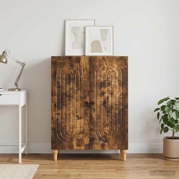 VidaXL Széf Füstös Tölgy 66 x 34,5 x 90 cm Szerelt Fa