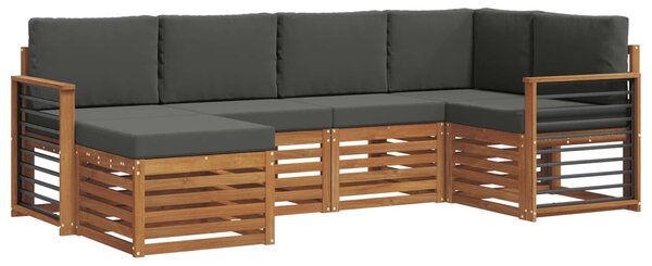 VidaXL Szegmentált kanapé szett párnával 6 pcs Természetes és antracit