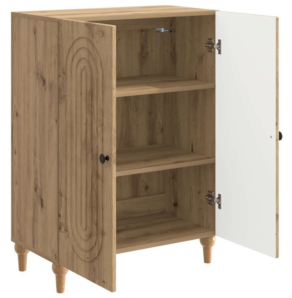VidaXL Széf Kézműves Tölgy 66 x 34,5 x 90 cm Szerelt Fa