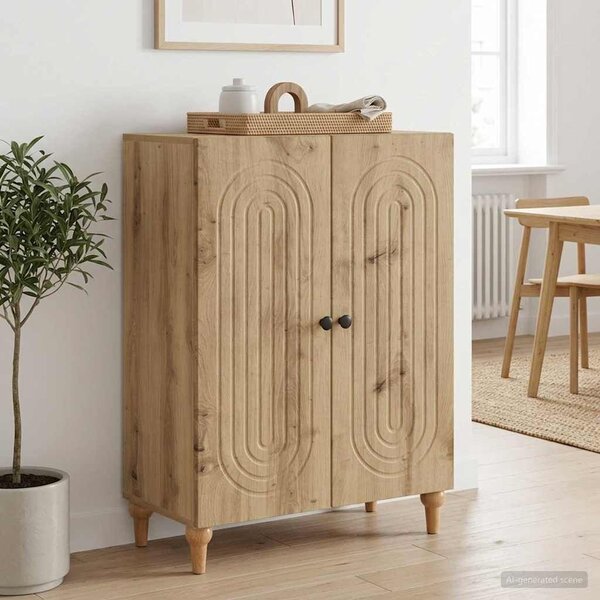 VidaXL Széf Kézműves Tölgy 66 x 34,5 x 90 cm Szerelt Fa